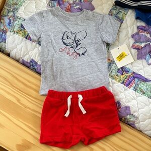 Gray and Red Kids Matching Set